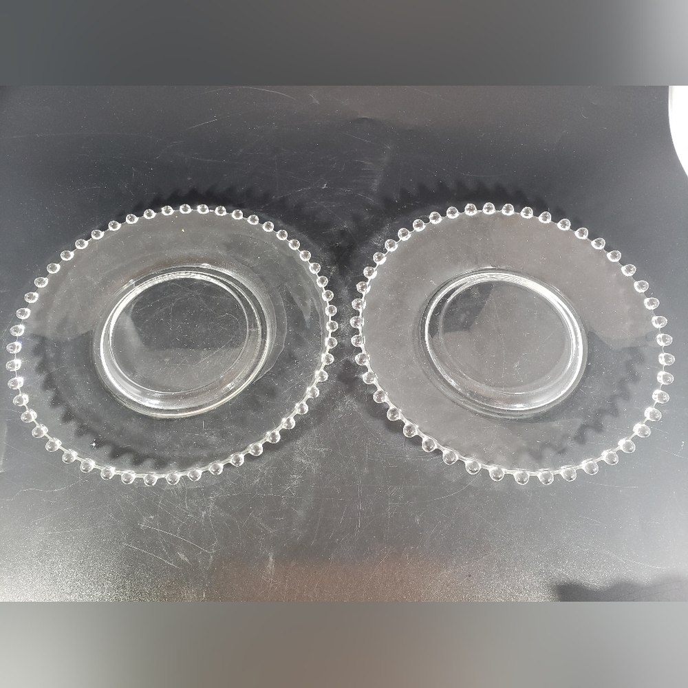 Pair of Vintage Candlewick Glassware plates